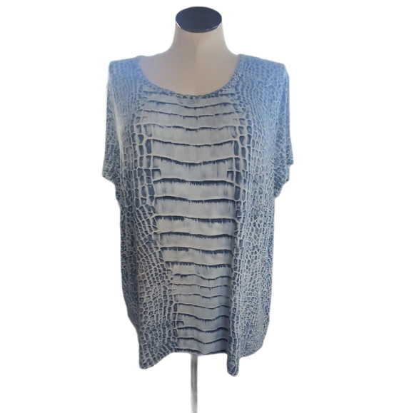 Michael Kors Tops - Michael Kors Blue And White Top Size 2X